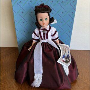 Vintage 9.5" Madame Alexander Scarlett 1100 Maroon Dress Box Tag